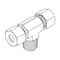 Tompkins Hydraulic Fitting, Metric CompressionL06(12X1.5) -02NPT MALE STUD BRANCH TEE MC6091-L06-L06-02 - alternate 1